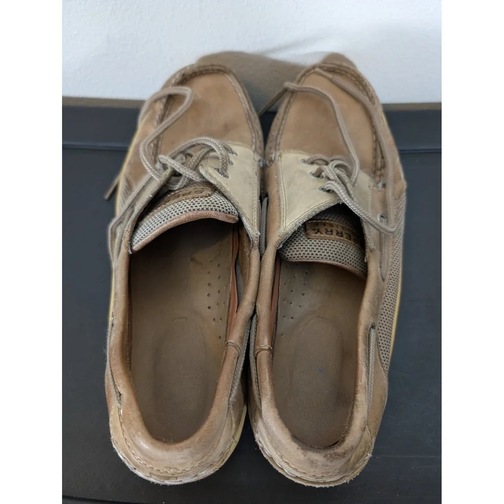Sperry Top-Sider Billfish Men's 13M Tan Leather Mesh Boat Shoes 0199023